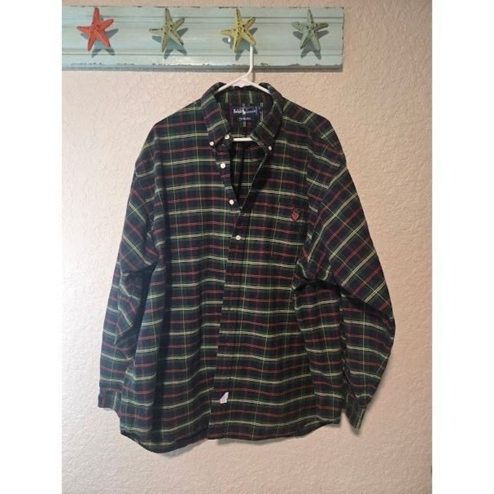Ralph Lauren Plaid Button Down with Plaid Shield